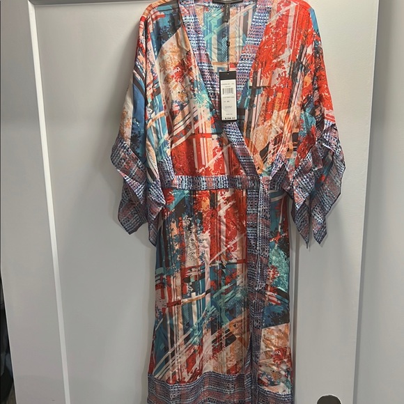 Colorful Abstract Kimono Robe - Picture 5 of 5